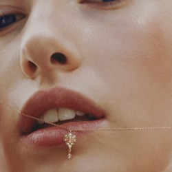 COLLIER VENUS OR ROSE STONE PARIS