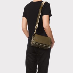 BANDOULIERE SANGLE LARGE KAKI JEROME DREYFUSS