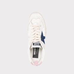 MID STAR WHITE BLUE PINK GOLDEN GOOSE