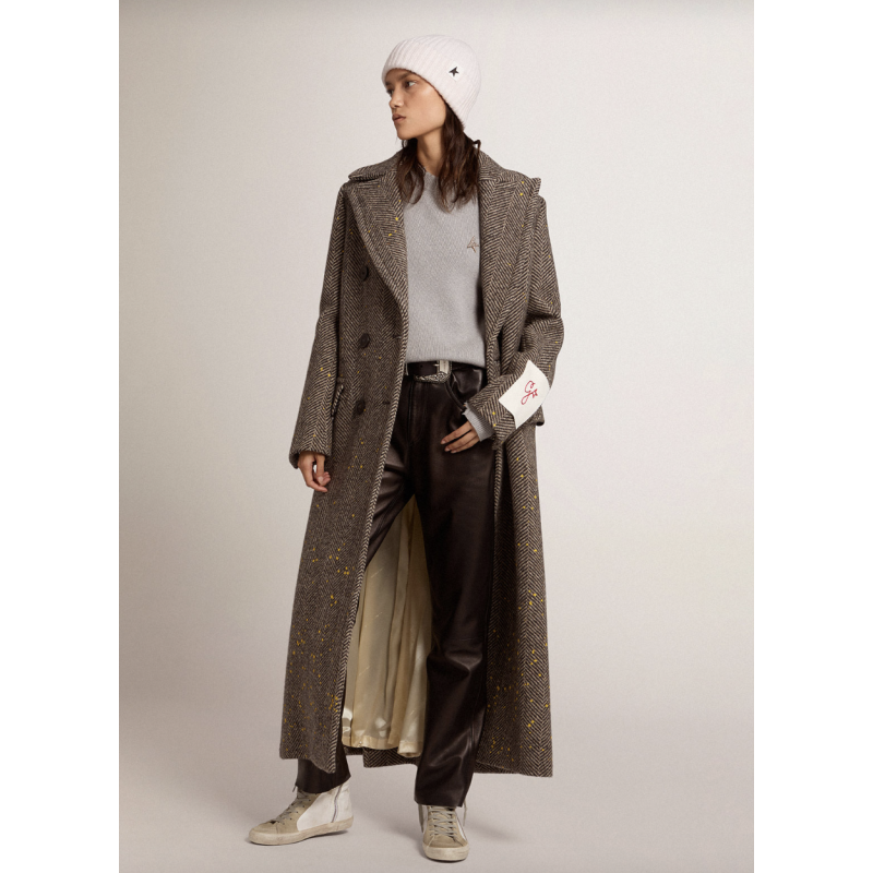 MANTEAU CHEVRON LAINE GOLDEN GOOSE
