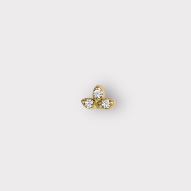 BOUCLE TROIS DIAMANTS FEIDT PARIS