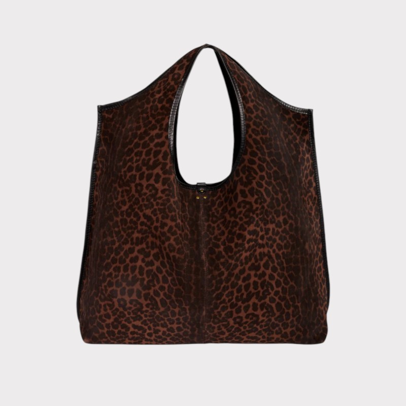 CABAS PACO LEOPARD NATUREL JERÔME DREYFUSS