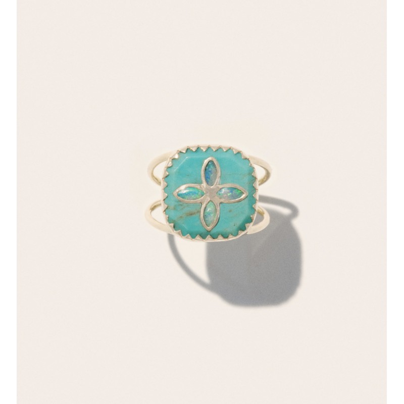 BAGUE BOWIE N°2 TURQUOISE PASCALE MONVOISIN