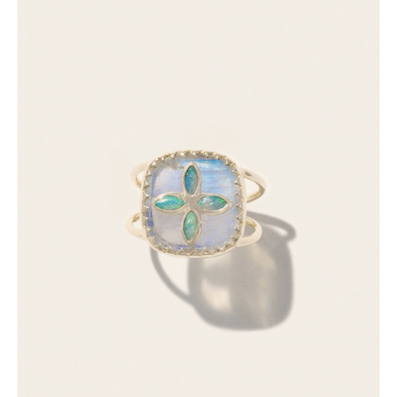 BAGUE BOWIE N°2 MOONSTONE PASCALE MONVOISIN