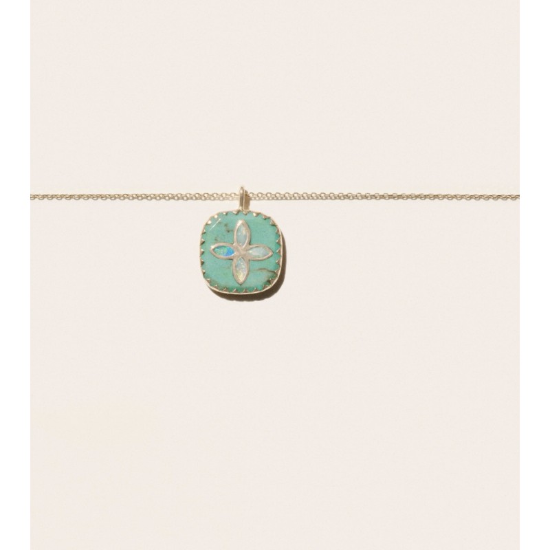 COLLIER BOWIE TURQUOISE PASCALE MONVOISIN