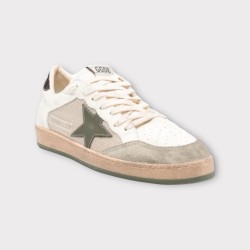 HOMME - BALLSTAR NET LEATHER GOLDEN GOOSE