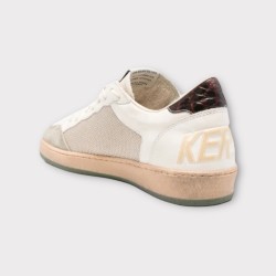 HOMME - BALLSTAR NET LEATHER GOLDEN GOOSE