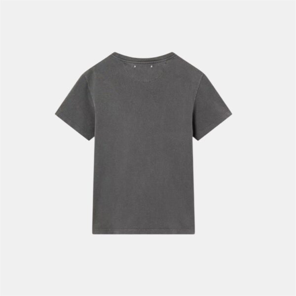 T-shirt slim gris anthracite avec traitement effet usé Golden Goose