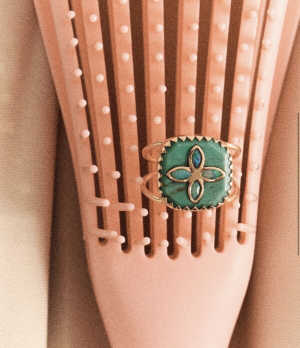 BAGUE BOWIE N°2 TURQUOISE PASCALE MONVOISIN