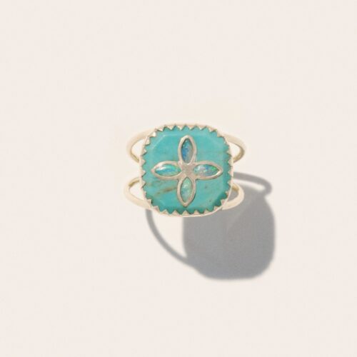 BAGUE BOWIE N°2 TURQUOISE PASCALE MONVOISIN