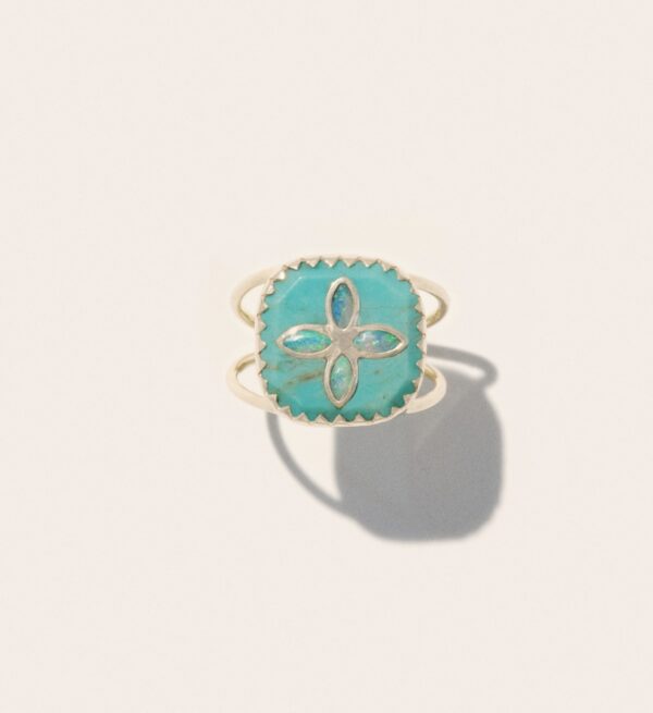 BAGUE BOWIE N°2 TURQUOISE PASCALE MONVOISIN