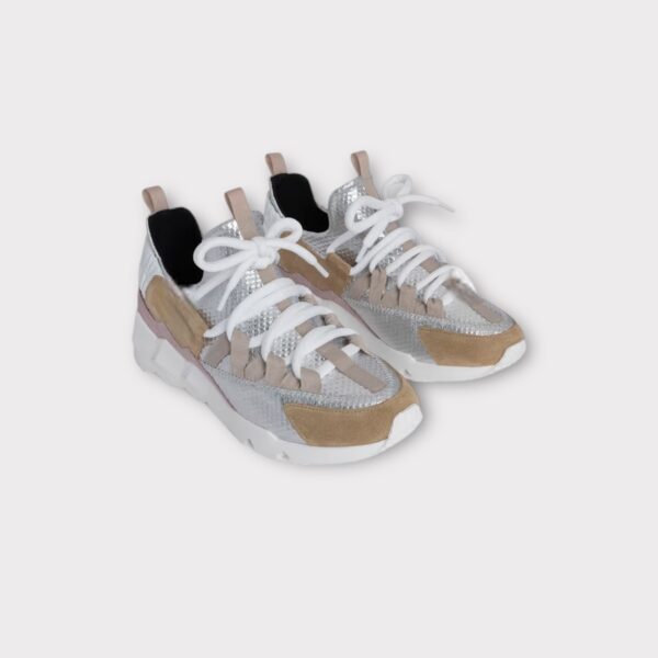 BASKETS TREK BEIGE SILVER PIERRE HARDY