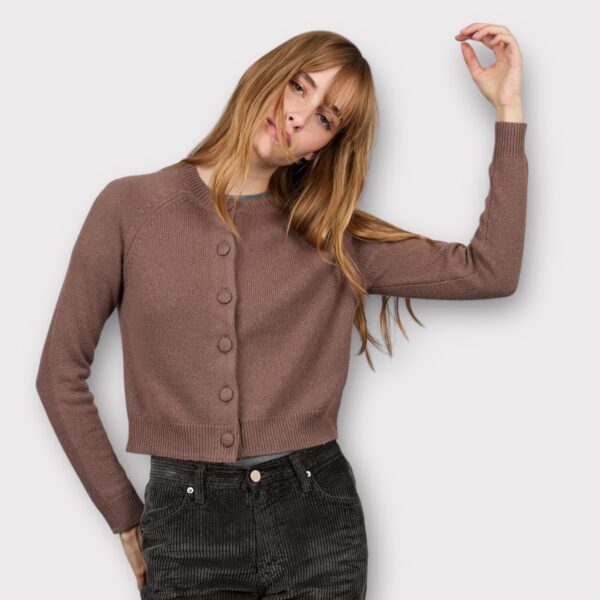 CARDIGAN MILA MARRON ALEXANDRA GOLOVANOFF