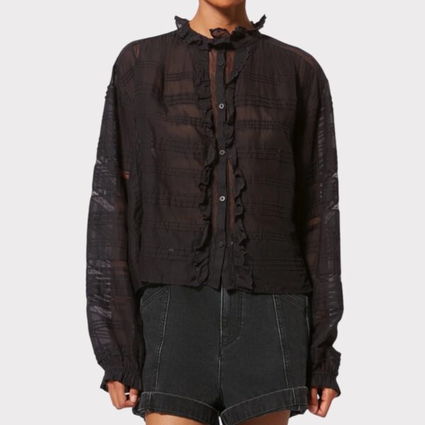CHEMISE PELINE BLACK ISABEL MARANT ETOILE