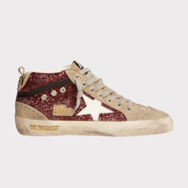 MID STAR ROUGE PAILLETTES GOLDEN GOOSE