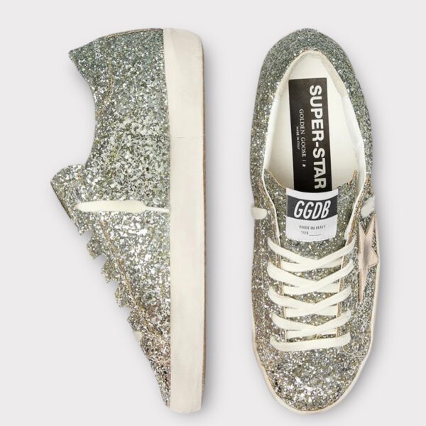 SUPER STAR PAILLETTES ARGENT GOLDEN GOOSE
