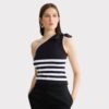 TOP STRIPES ONE SHOULDER PATOU