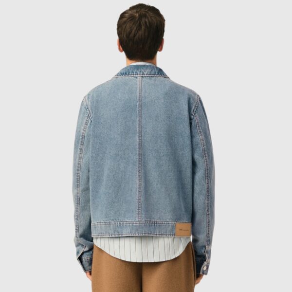 Blouson Zippé Bleu en Coton Ami De Coeur Contrasté AMI