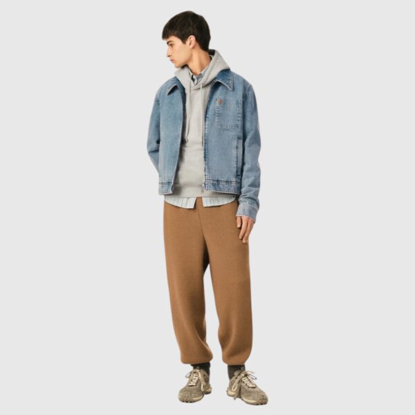 Blouson Zippé Bleu en Coton Ami De Coeur Contrasté AMI