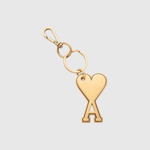 Porte Clés doré Ami De Coeur en Métal AMI