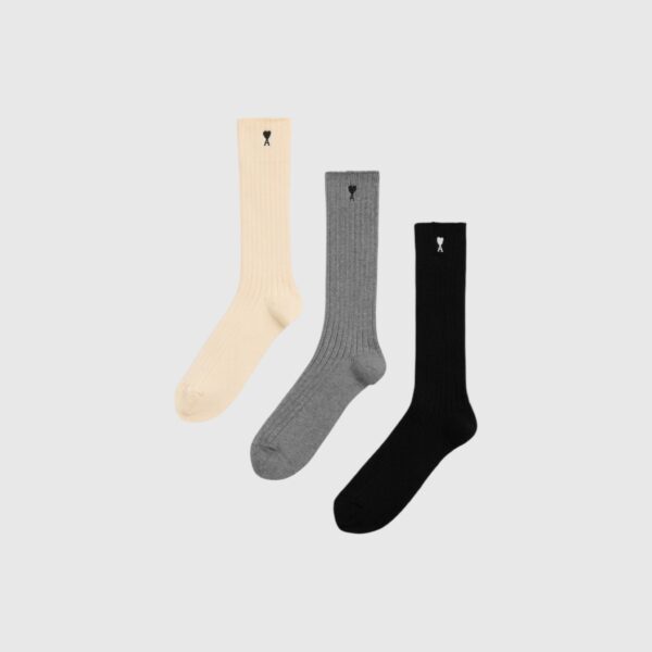 Pack trois paires de chaussettes en coton Ami de Coeur AMI