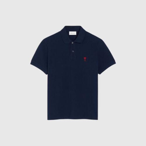 Polo bleu en coton Ami de Coeur AMI