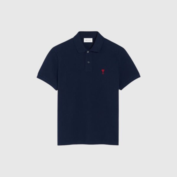Polo bleu en coton Ami de Coeur AMI