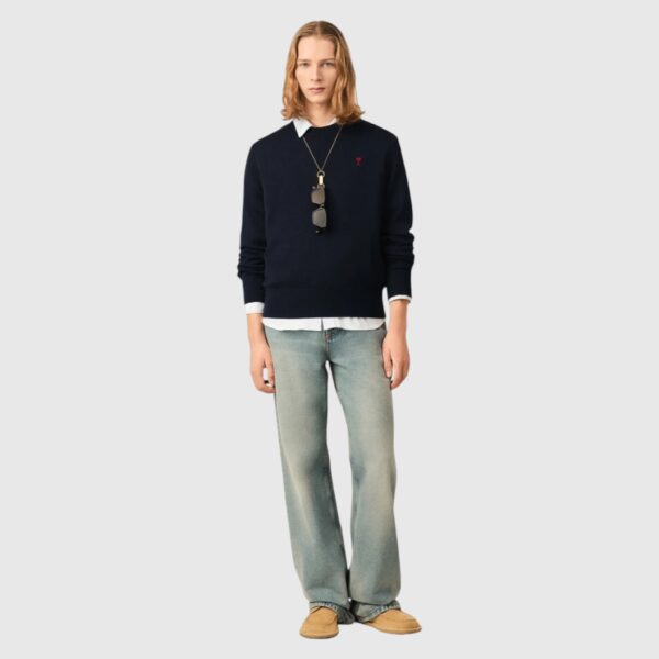 Pull bleu en laine Ami de Coeur AMI