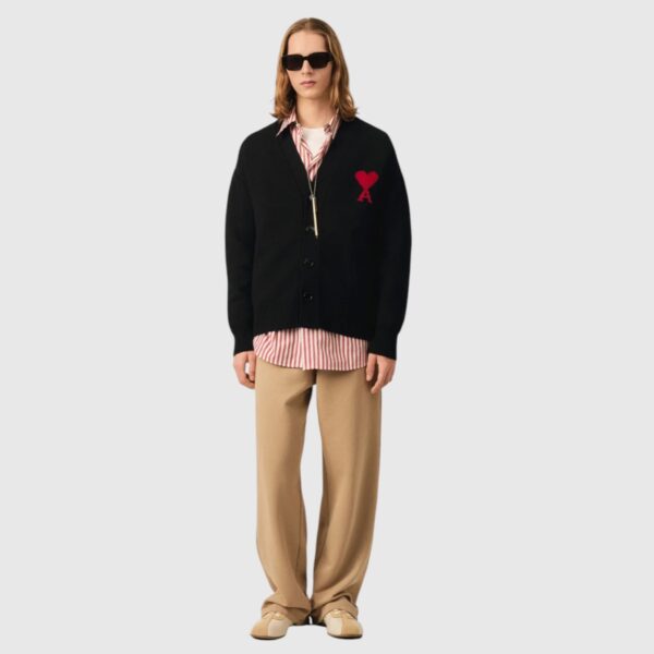Cardigan noir en laine Ami de Coeur AMI