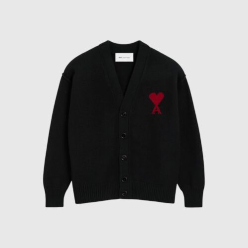 Cardigan noir en laine Ami de Coeur AMI