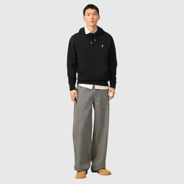 Hoodie Noir Ami De Coeur en Coton AMI