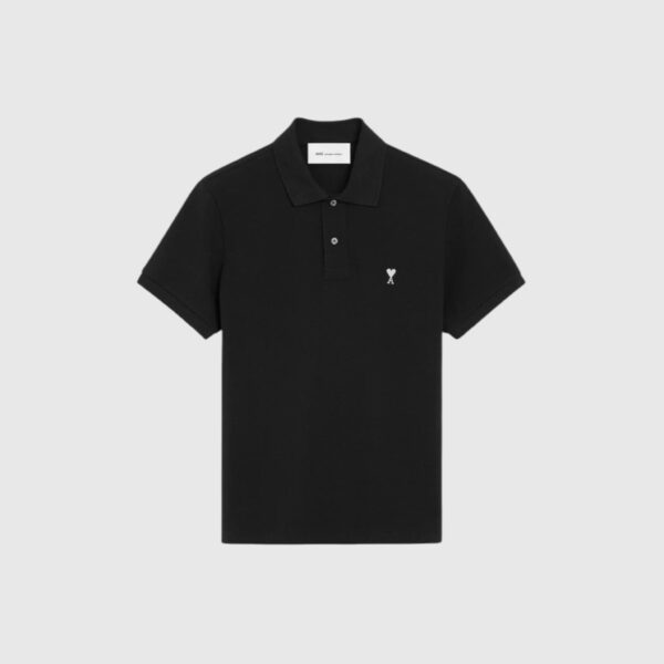 Polo Noir Manches Courtes Ami De Coeur AMI