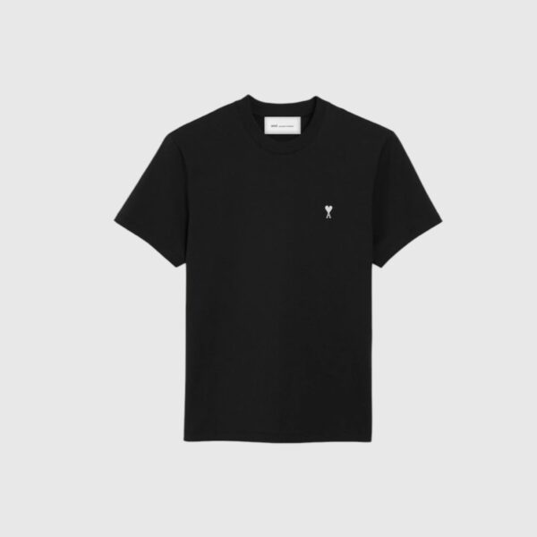 T-shirt Noir Ami De Coeur en Coton AMI