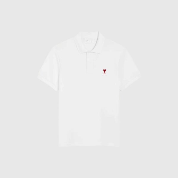 Polo blanc en coton Ami de Coeur AMI