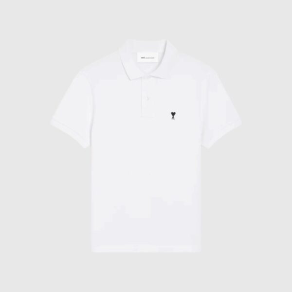 Polo Blanc Manches Courtes Ami De Coeur AMI