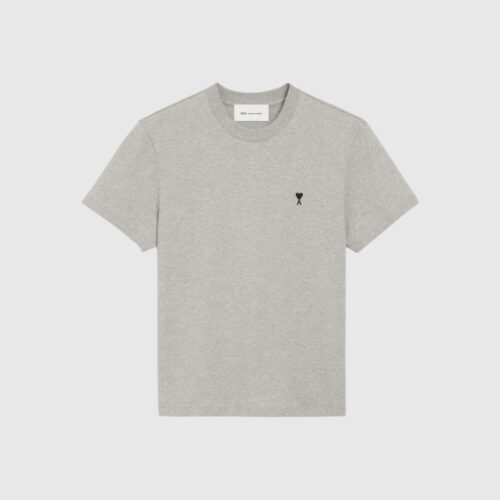 T-shirt gris en coton Ami de Coeur AMI