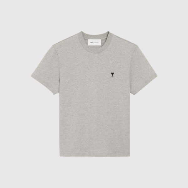 T-shirt gris en coton Ami de Coeur AMI