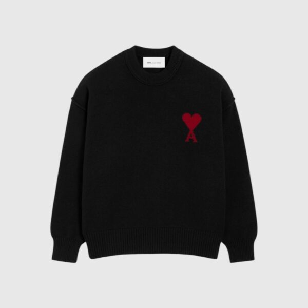 Pull noir en laine Ami de Coeur AMI