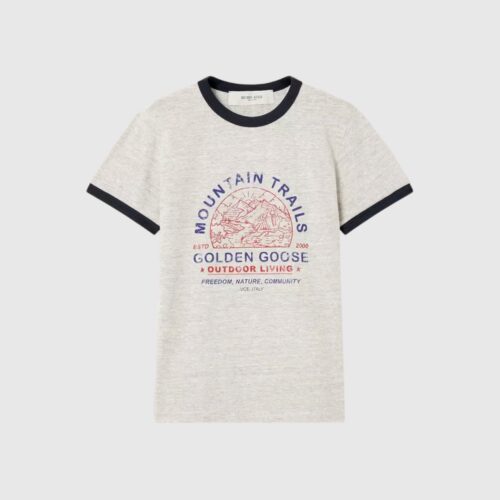 T-SHIRT MOUNTAINS TRAILS GOLDEN GOOSE