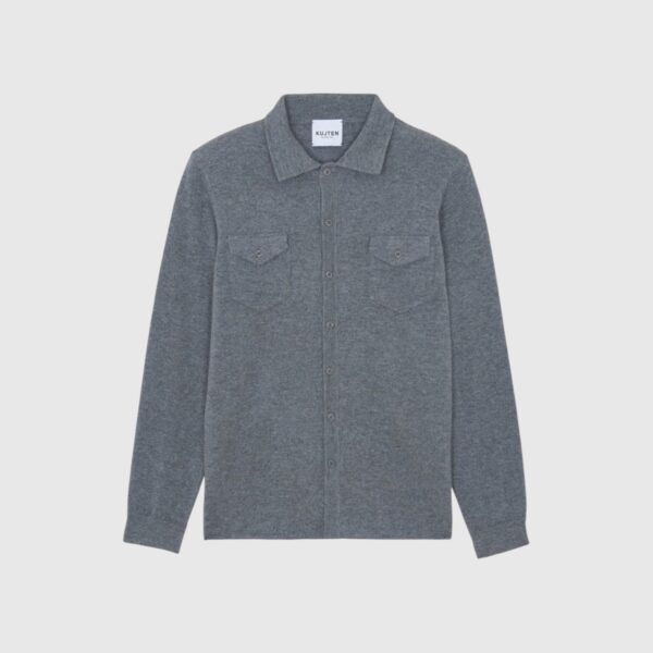 HOMME - CHEMISE JULIUS GRIS FLANELLE KUJTEN