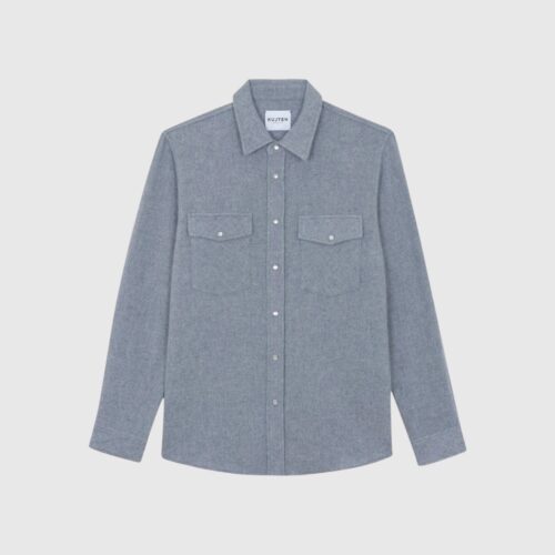 HOMME - CHEMISE TIMBER GRIS FLANELLE KUJTEN