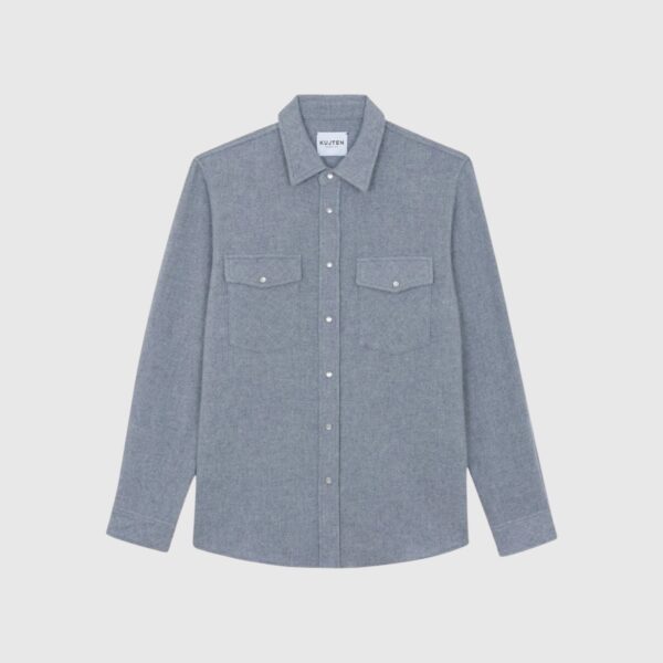 HOMME - CHEMISE TIMBER GRIS FLANELLE KUJTEN