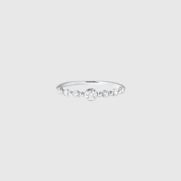 Bague Solitaire Or blanc Gigi Clozeau
