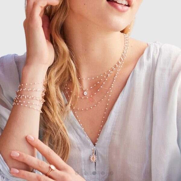 Collier blanc Classique 42 cm Gigi Clozeau