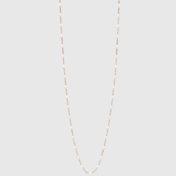 Sautoir blanc Classique 60 cm Gigi Clozeau