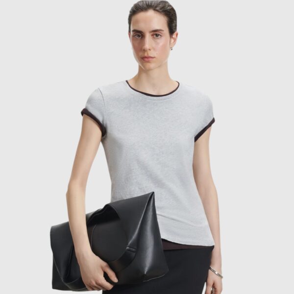 T-shirt Jamie Gris Chiné Majestic Filatures