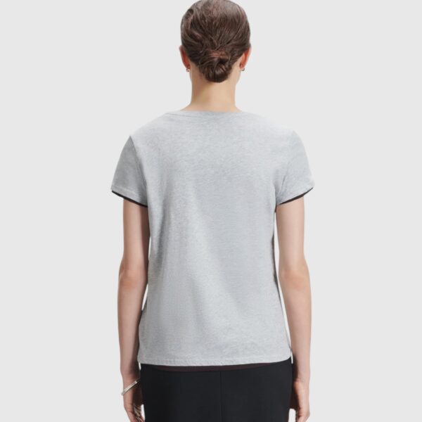 T-shirt Jamie Gris Chiné Majestic Filatures