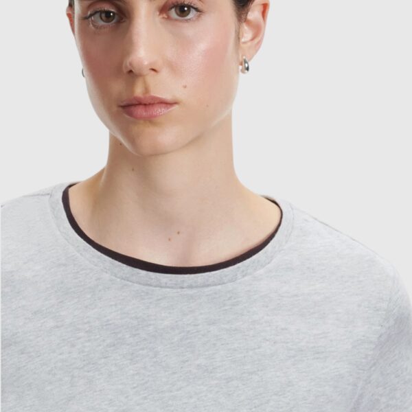 T-shirt Jamie Gris Chiné Majestic Filatures