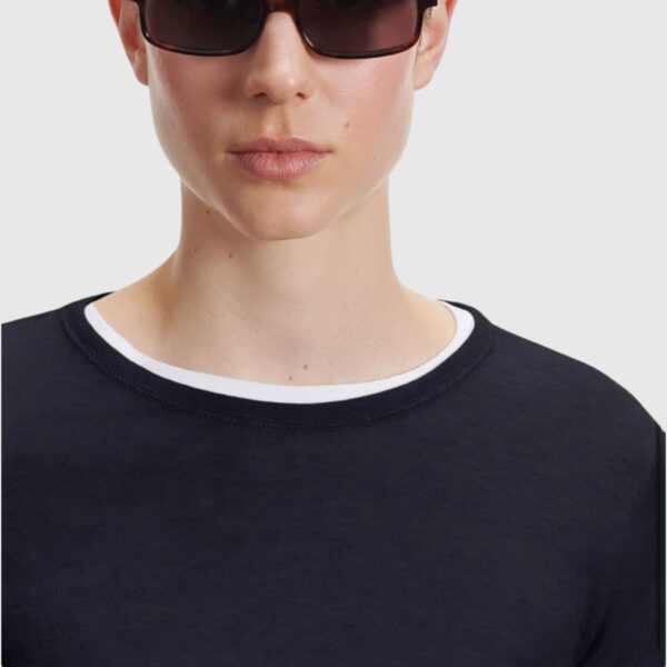 T-shirt Col Rond Marine Majestic Filatures