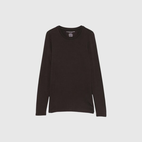 T-shirt Ally Col Rond Noir Majestic Filatures